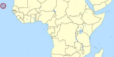 La carte de le Cap-Vert l'emplacement de carte