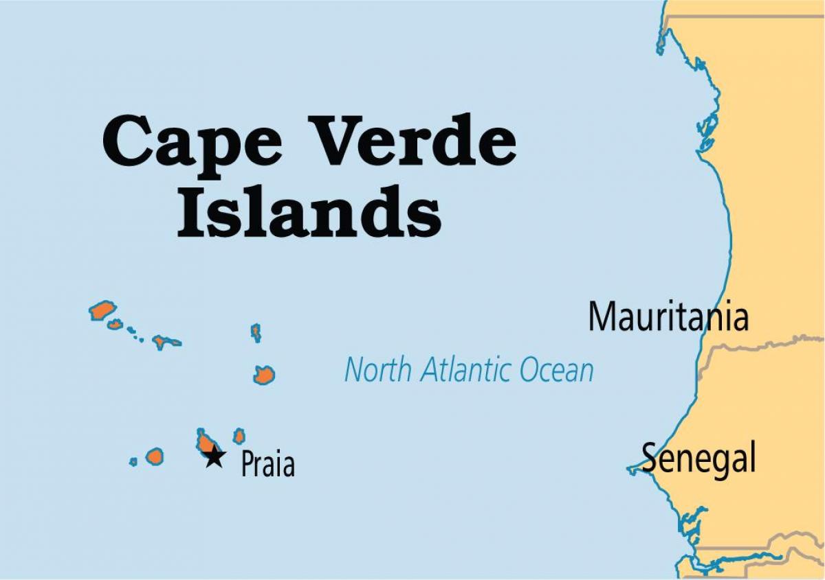 carte de carte montrant les îles du Cap Vert