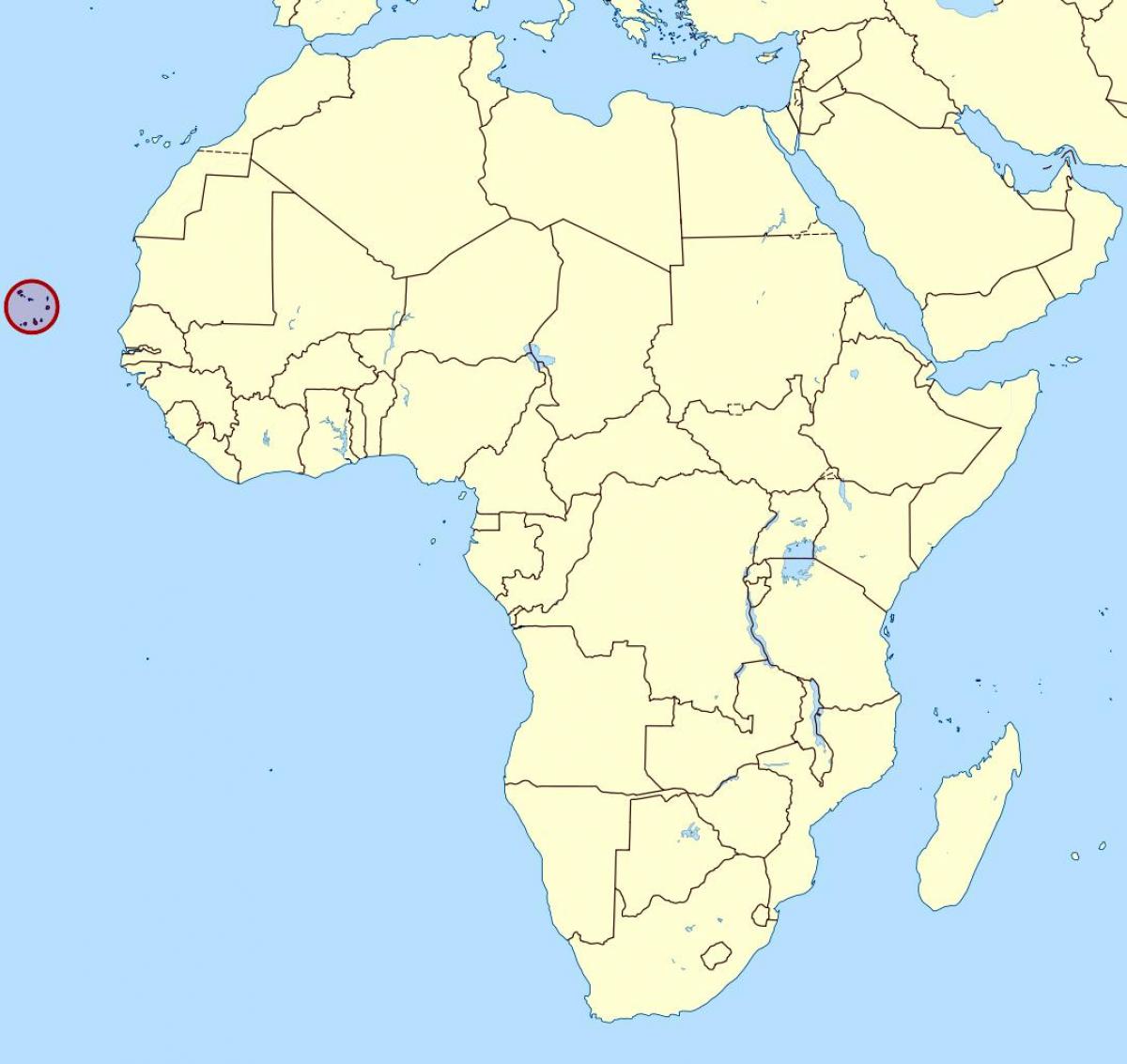 la carte de le Cap-Vert l'emplacement de carte
