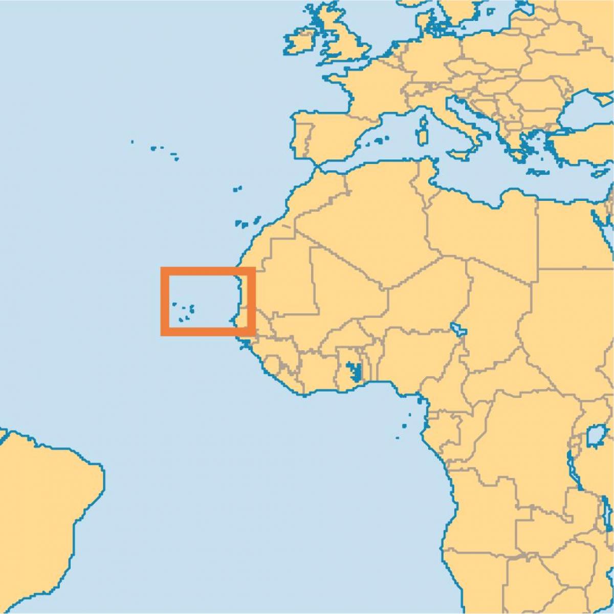 cap vert carte afrique Les îles du cap Vert carte du monde   Spectacle de Cap Vert sur la 