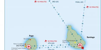 La carte de le Cap-Vert aéroports