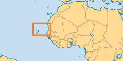 Montrer le Cap-Vert sur la carte du monde
